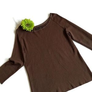 Linda Matthews Stretch Knit Pullover sz.XL. #311